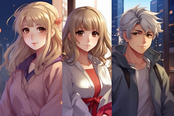 draw anime style characters commission art