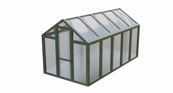 create 3d greenhouse, barnhouse, farmhouse plan, rendering and permit drawing