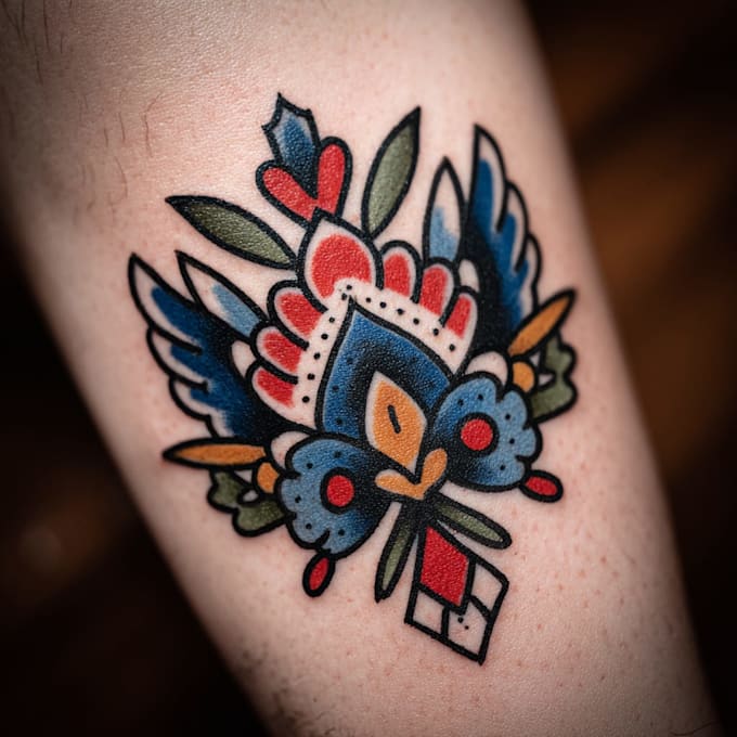 make you a traditional old school tattoo style design