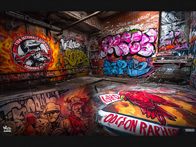 create expressive digital graffiti murals
