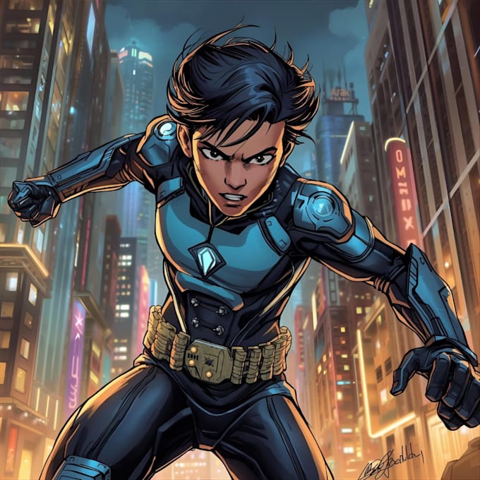 do a charcter of comic or design your comic character