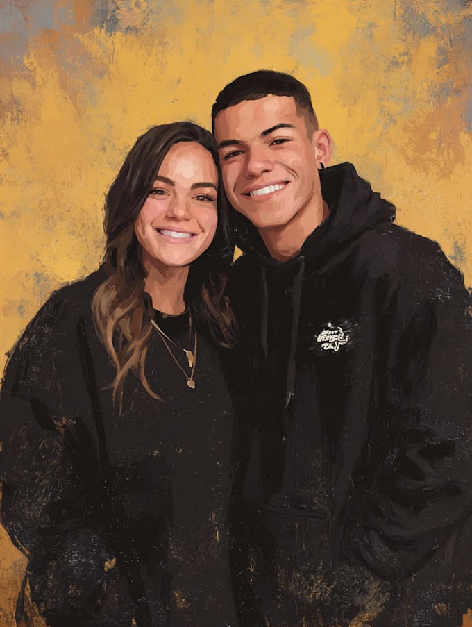 paint custom couple portrait
