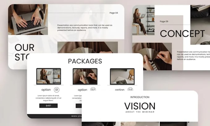 do canva webinar slides template, presentation digital workshop deck, powerpoint