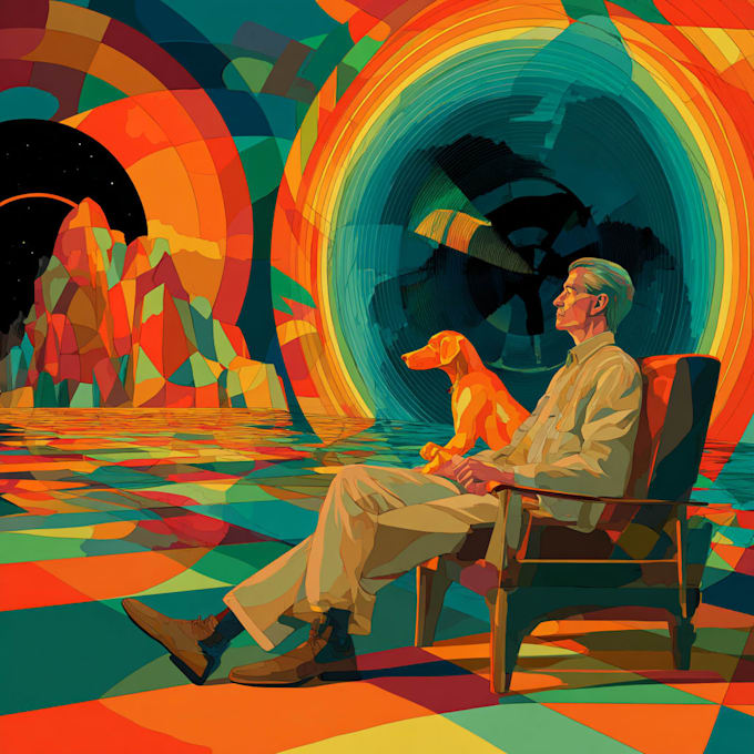 stunning illustration psychedelic, lifestyle, surrealism