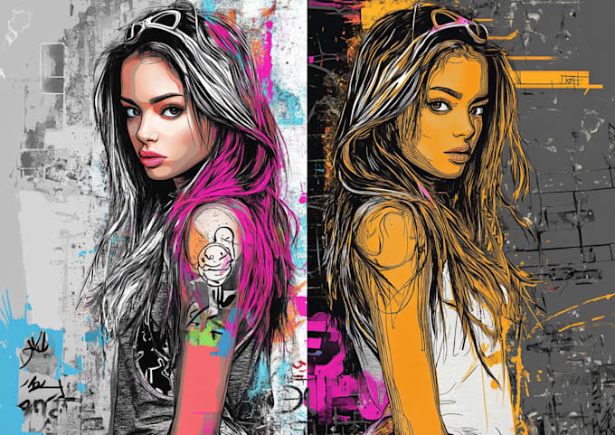 do a portrait stencil for graffiti projects
