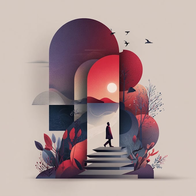 create abstract illustration for your business