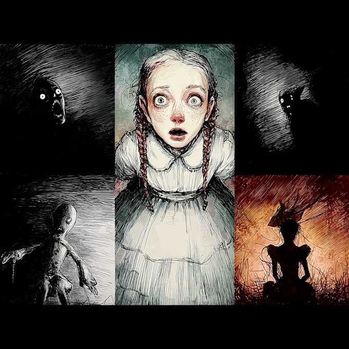 draw a horror illustration