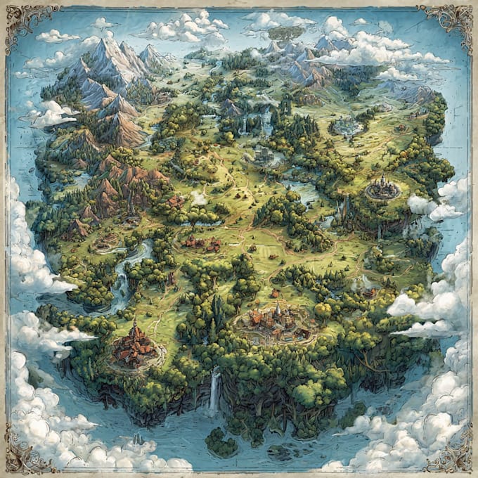 vector map country map fantasy map cartography city