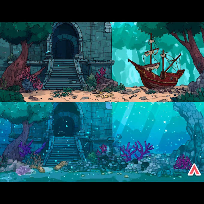 design 2d backgrounds and game assets