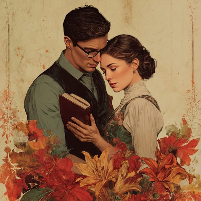 do illustrated romance book cover design