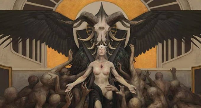 create a  dark art, horror, creepy illustration
