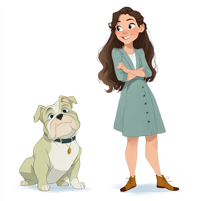 draw pet portrait with disney style