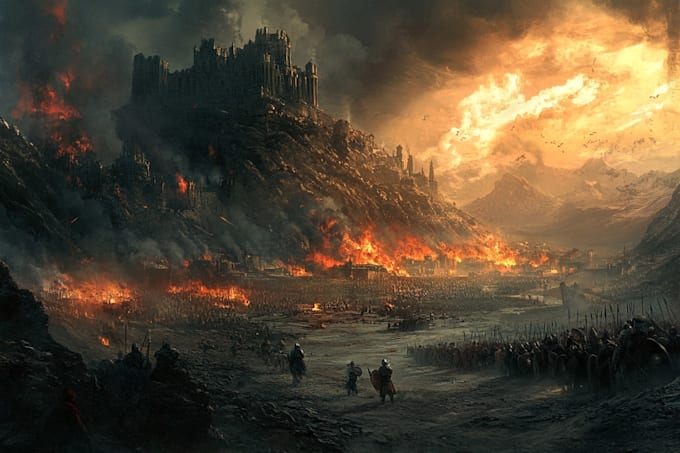 digitally paint fantasy landscape