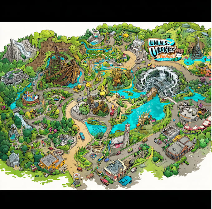 create a stunning theme park map or for your event