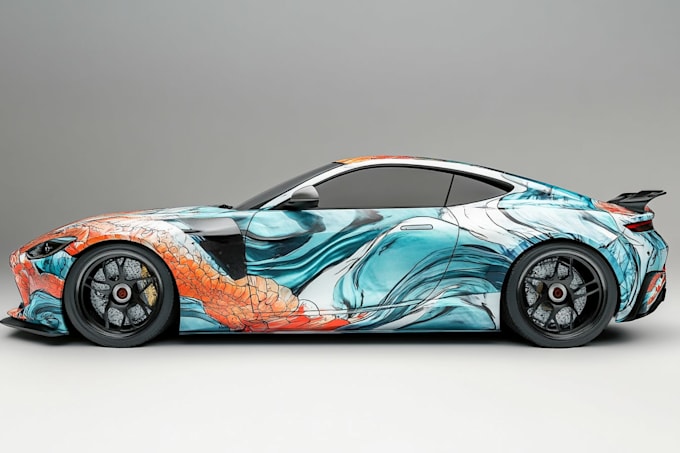 do clean and professional car wrap, vehicle wrap design