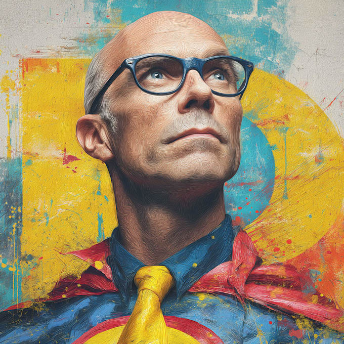 draw illustrate a superhero art portrait