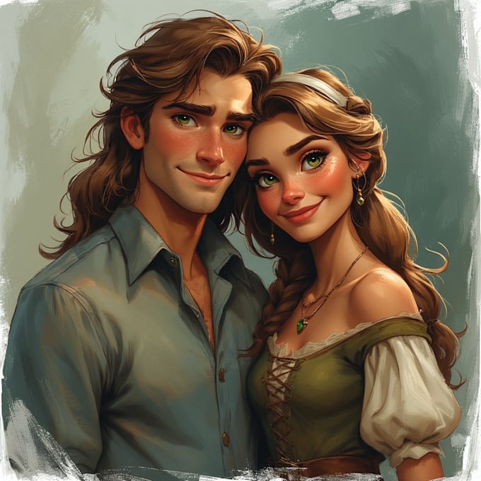 do a faceless couple illustration couples portrait
