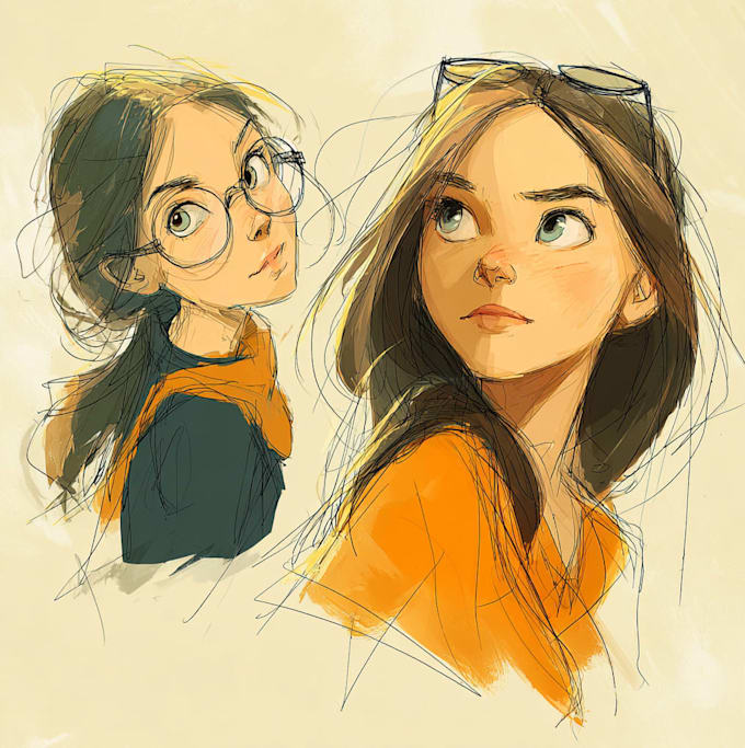 draw sketches with your character