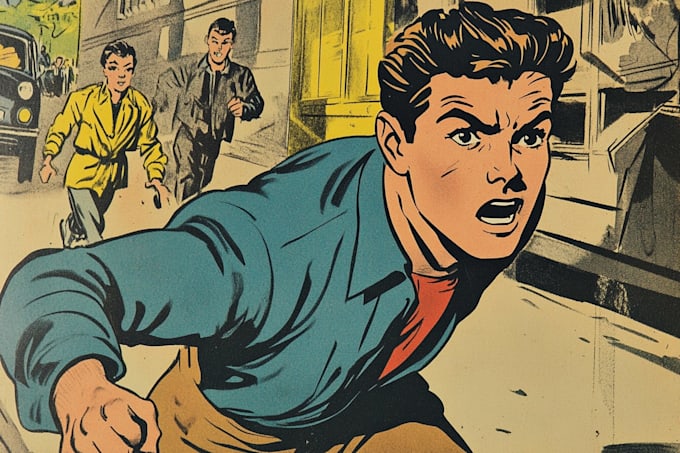 draw a illustration in comic style