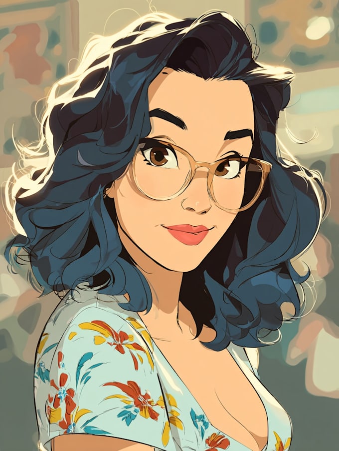 create a disney cartoon illustration