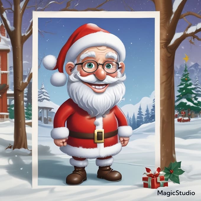 make a christmas cartoon caricature