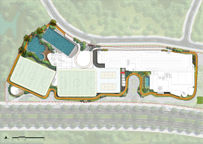 render siteplan architecture, urban, and landscape design