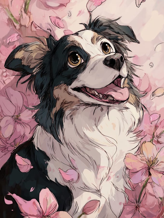 design a custom pet portrait illustration