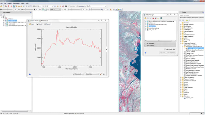 process satellite imagery and perform remote sensing analysis