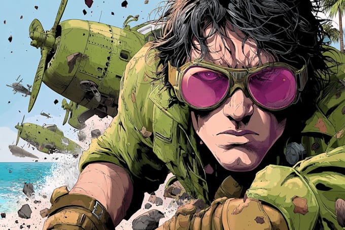 illustrate professional comic book  and graphic novel art