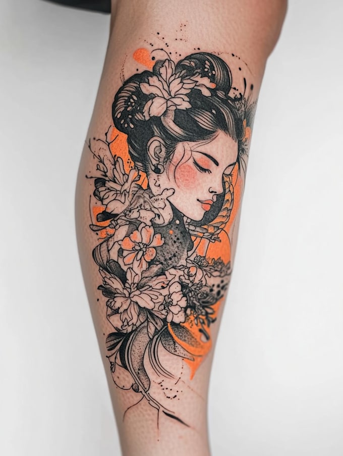 Design black and white line art tattoo designs by Seanloveless | Fiverr