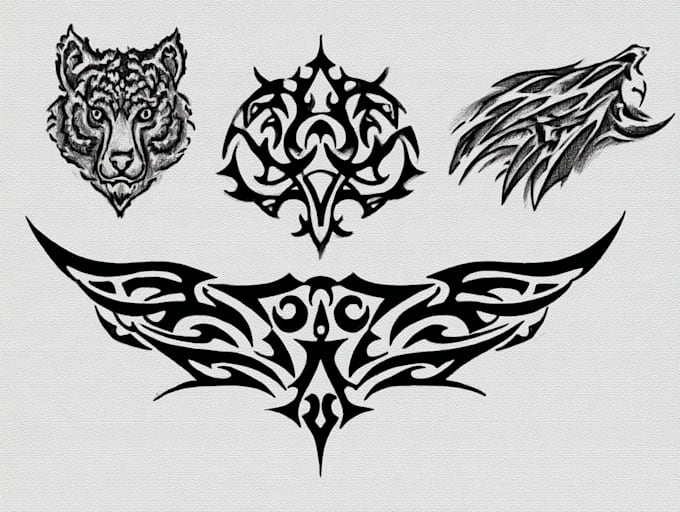 create a profesional tribal tattoo design