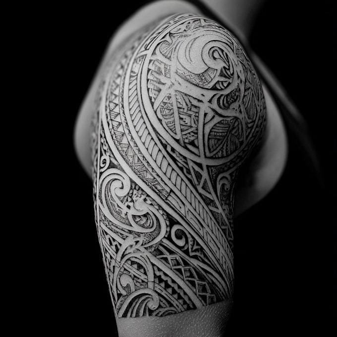 design a polynesian maori tribal tattoo