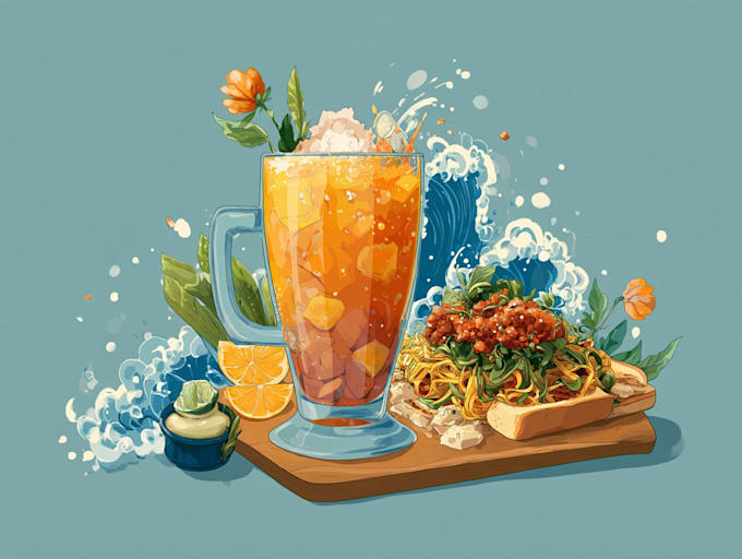 do food and drink illustration