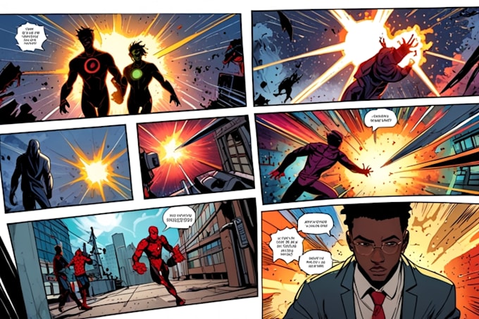 create your comic book page and illustration
