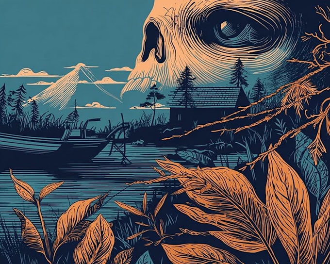 create awesome linocut illustration art