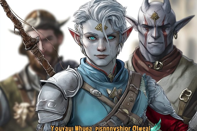 design dnd character art and dnd character commission art