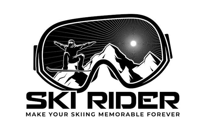 creative a high quality ski snowboard logo design
