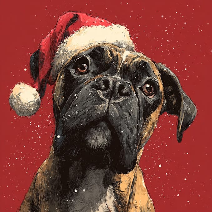 draw your christmas pet portrait