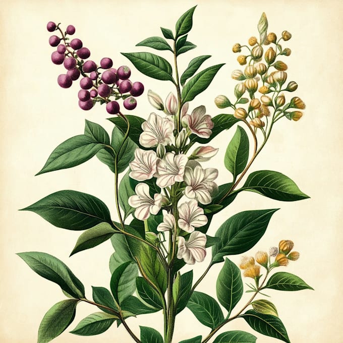 design botanical illustration art for you