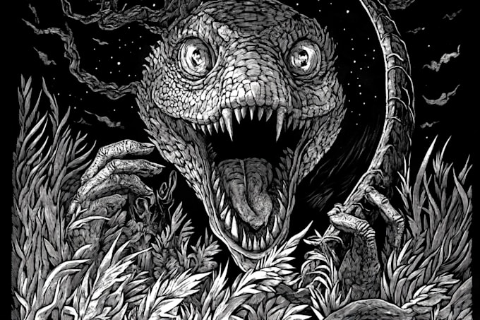 create awesome linocut illustration art