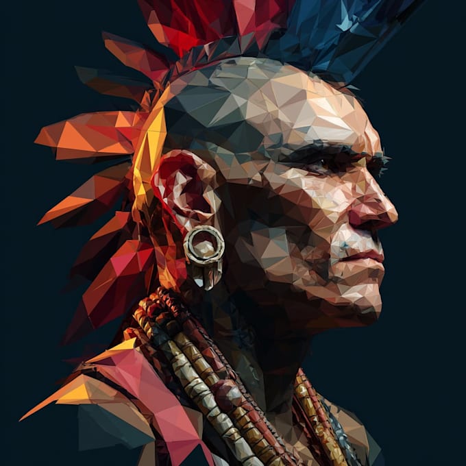 design polygonal art low poly illustration
