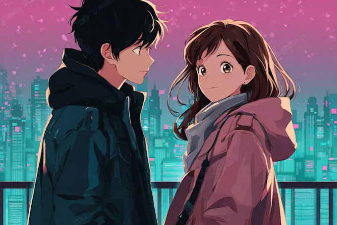 draw you an anime art style characters