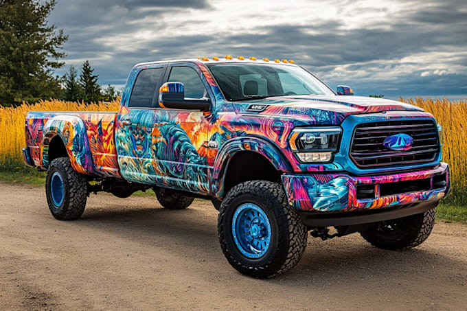 do awesome car, van, vehicle wrap design, sticker,