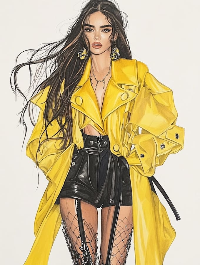 draw a fashion illustration or sketch