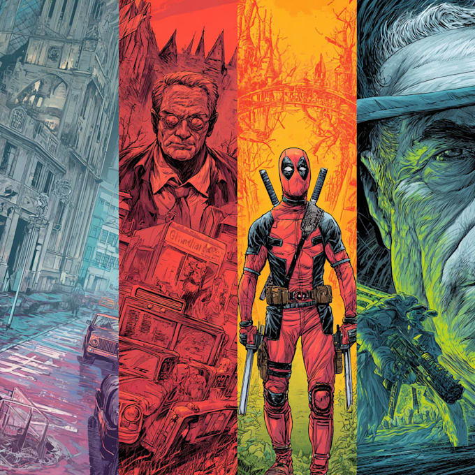 draw a cover art or comic cover art