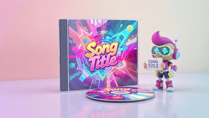 draw eye catching cartoon album cover