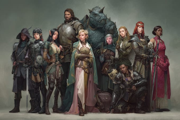 create fantasy dnd character or dnd character design