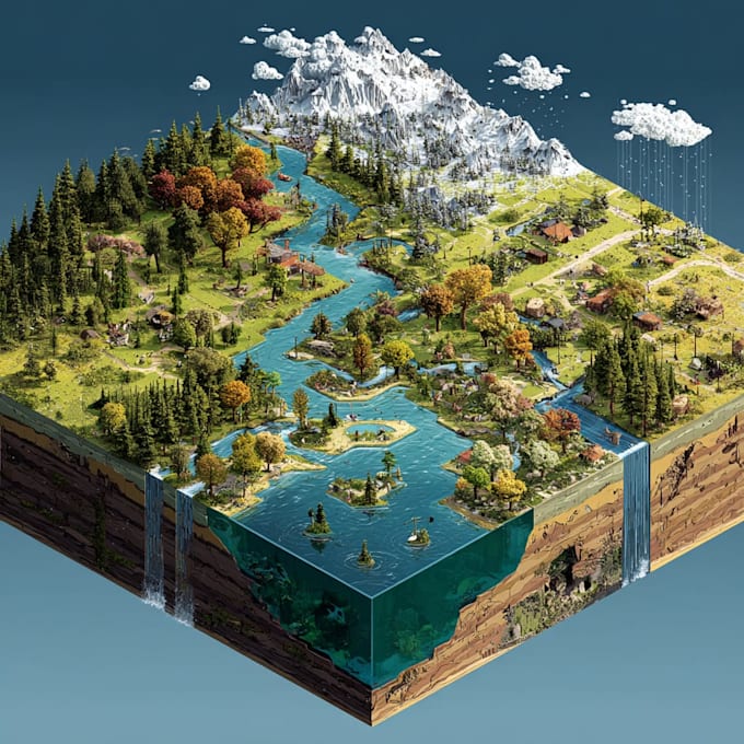 design high quality vector or isometric map illustrations