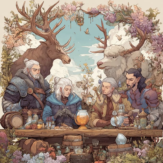 create fantasy dnd character or dnd character design