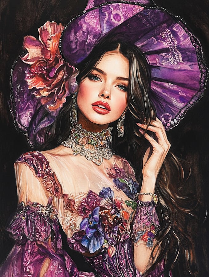 Draw a digital fashion illustration by Caylahargrove | Fiverr